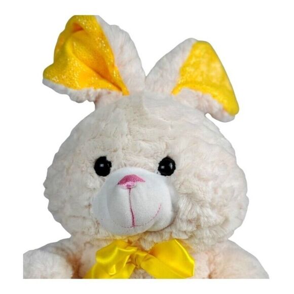Kellytoy Bunny Rabbit Plush Cream Yellow Stuffed Animal Spring Easter Furry 19" - Picture 5 of 8